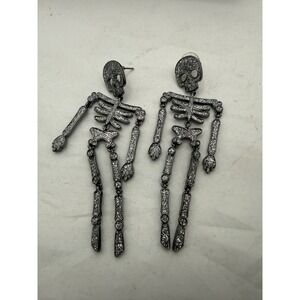 Sparkling Skeleton Drop Earrings Dangle Statement